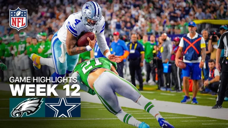 Philadelphia Eagles vs Dallas Cowboys Game Highlights 2025 NFL Season Week 12