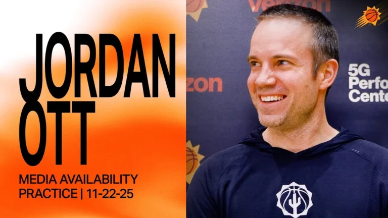 Head Coach Jordan Ott Practice Media Availability Phoenix Suns 11-22-25