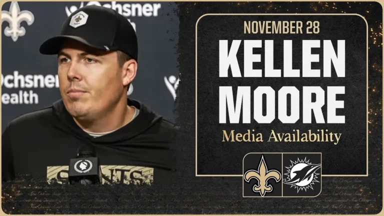 Kellen Moore previews Week 13 at Miami Dolphins New Orleans Saints