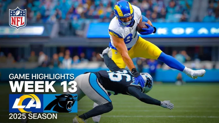 Los Angeles Rams vs Carolina Panthers Game Highlights 2025 NFL Season Week 13