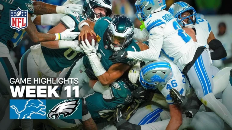 Detroit Lions vs Philadelphia Eagles Game Highlights 2025 NFL Season Week 11