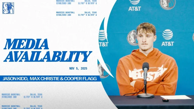 Jason Kidd, Max Christie, & Cooper Flagg Media Availability vs NOP 11 03 25