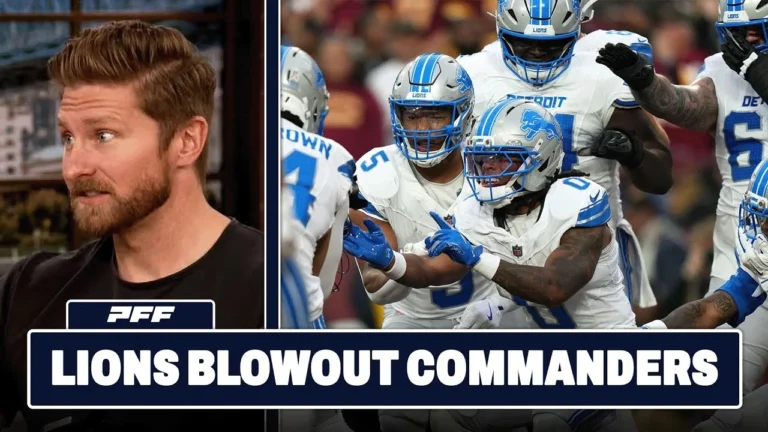Detroit Lions vs. Washington Commanders Review PFF Grade Release Show