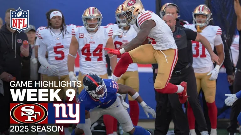 San Francisco 49ers vs. New York Giants Game Highlights NFL 2025 Season Week 9