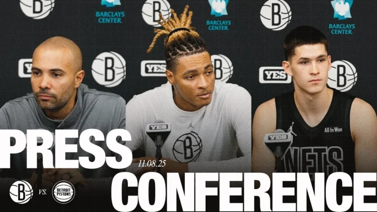 Jordi Fernández, Noah Clowney, and Egor Dëmin Postgame Press Conferences vs Detroit