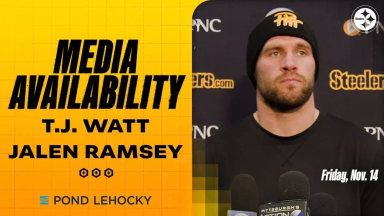 T.J. Watt, Jalen Ramsey Media Availability (Nov. 14) Pittsburgh Steelers