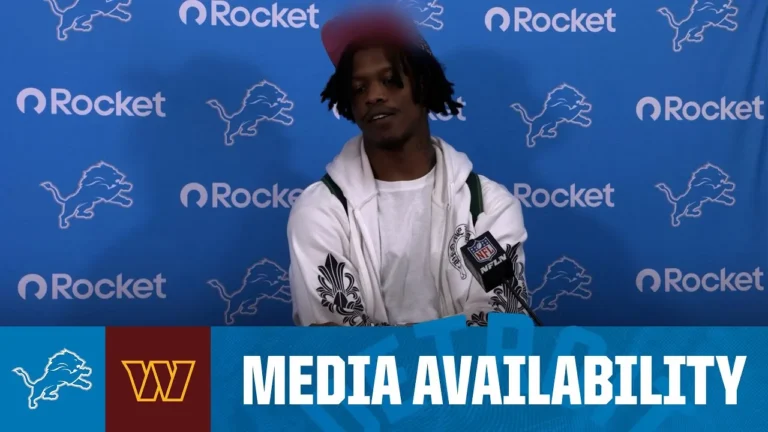 Detroit Lions players meet with the media 2025 NFL Regular Season Week 10: Lions at Commanders