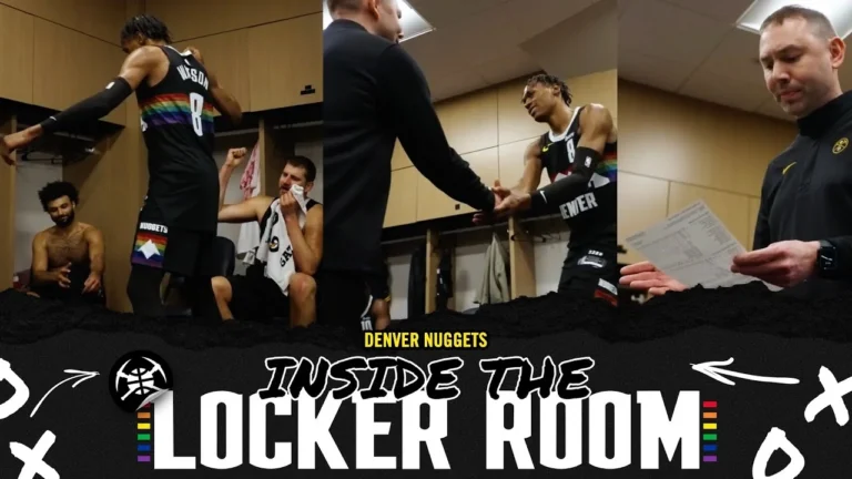 Postgame In The Denver Nuggets Locker Room WIN at MEM