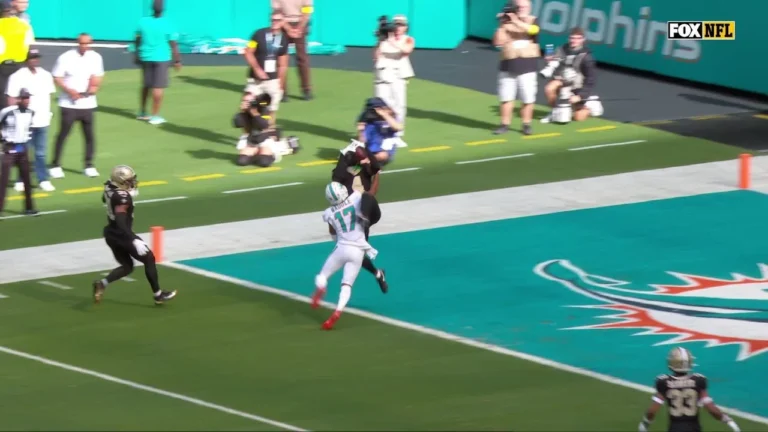 Kool-Aid INT! Saints get the turnover on Tua’s deep-shot pass