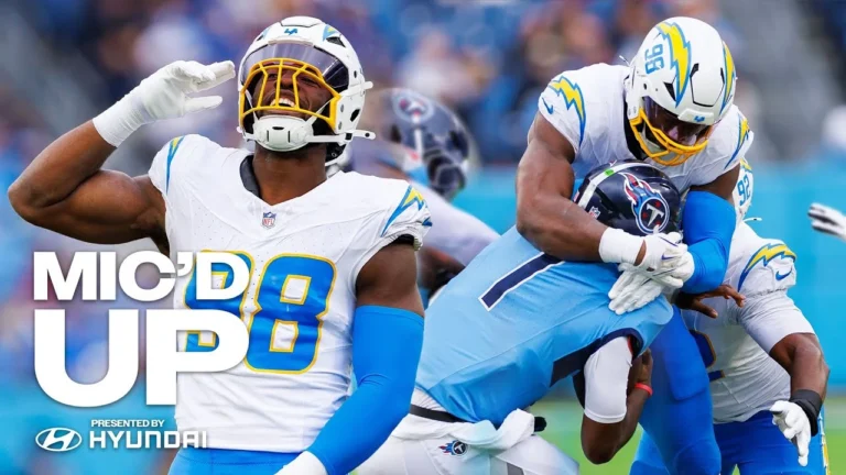 Micd Up: Oweh Sacks Cam Ward Twice Vs Titans LA Chargers