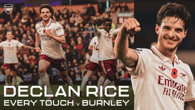 DECLAN RICE WAS EVERYWHERE! Every Touch Burnley vs Arsenal (0-2)