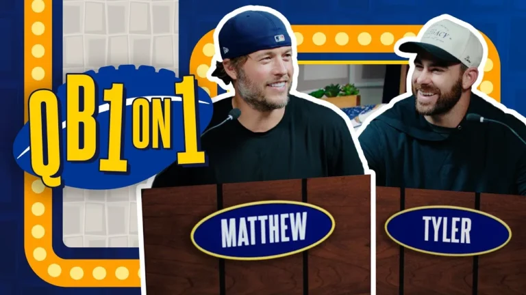 Matthew Stafford & Tyler Higbee Play Food Feud QB 1 On 1