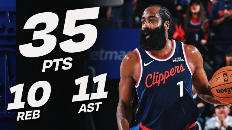 James Harden’s 35-PT TRIPLE-DOUBLE vs Hawks November 10, 2025