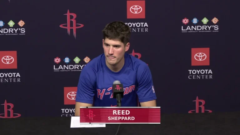 Press Conference by Reed Sheppard l Rockets vs Wizards