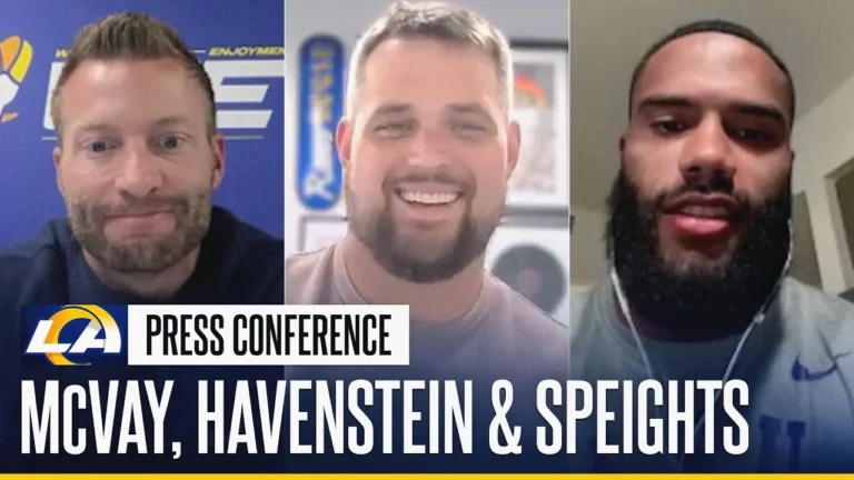 Sean McVay & Rob Havenstein Talk Matthew Stafford’s Calm Demeanor Omar Speights On Year 2 Growth