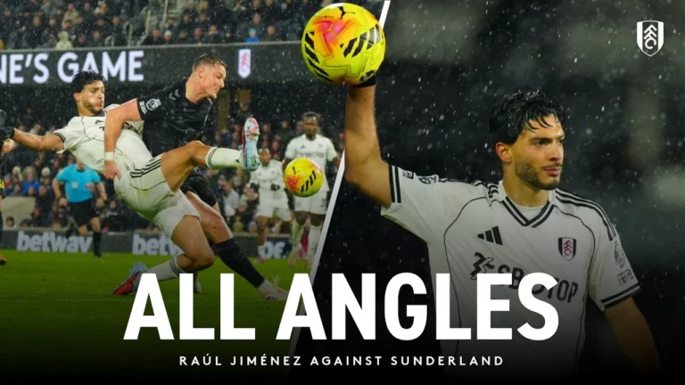 ALL ANGLES Jiménez’s winner from an emphatic Chukwueze assist