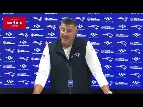 Mike Vrabel on Facing the Jets: This Will Be a Challenge. Patriots Press Conference