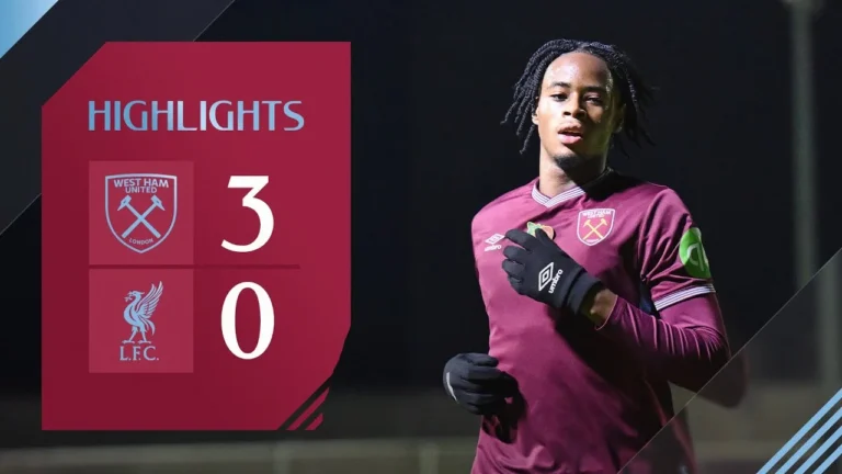 West Ham United U21 3-0 Liverpool U21 Premier League 2 Highlights