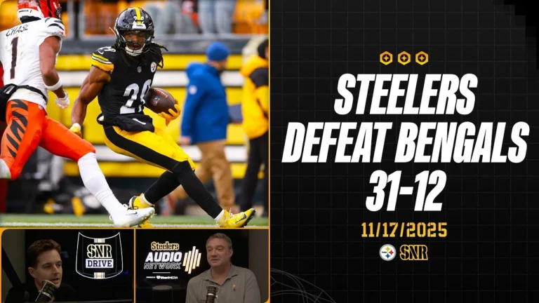Deep Dive into Steelers 34-12 Win vs. Bengals in Week 11 SNR Drive (Nov. 17) Pittsburgh Steelers