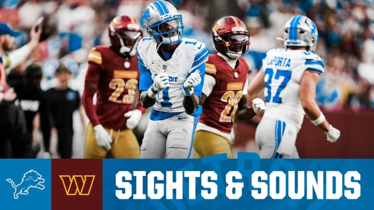 Sights and Sounds: CAN’T MISS: Jameson Williams mic’d up in Detroit’s 44-22 win at Washington