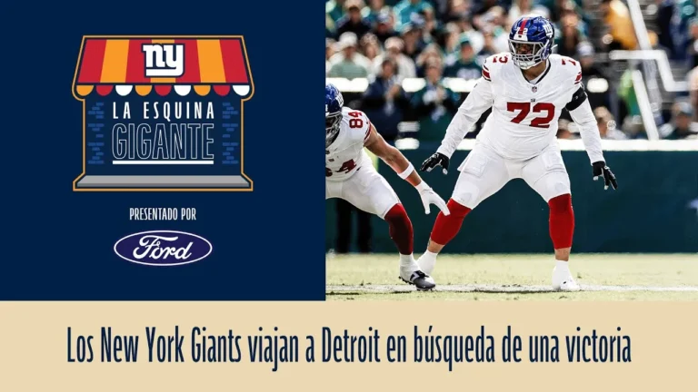 La Esquina Gigante Los New York Giants viajan a Detroit en búsqueda de una victoria