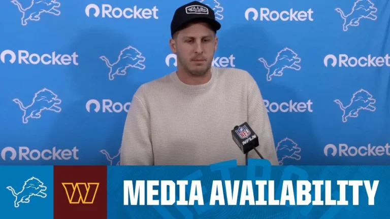 Jared Goff postgame media availability 2025 NFL Regular Season Week 10: Lions at Commanders