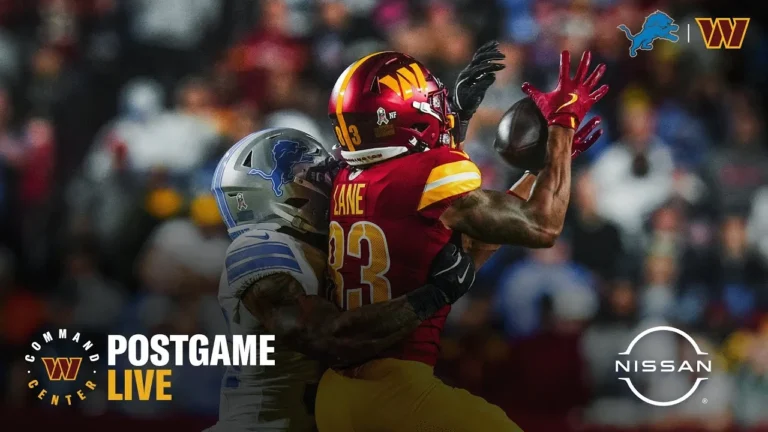 POSTGAME LIVE: Commanders Fall to Lions 44-22