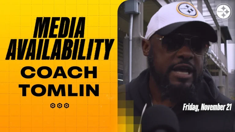 Coach Tomlin gives an update on QB Aaron Rodgers’ game status at CHI (Nov. 21) Pittsburgh Steelers