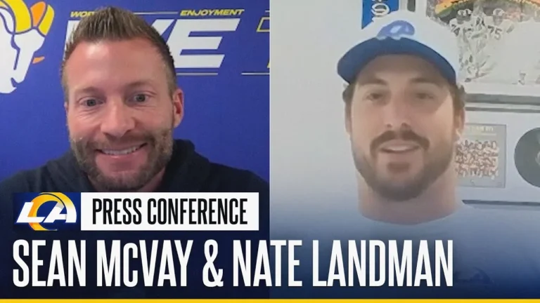 Sean McVay Talks About Cobie Durants Pick-Six Nate Landman On His Journey To A Contract Extension