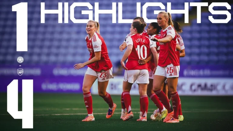 BLACKSTENIUS BAGS A BRACE HIGHLIGHTS Leicester City 1-4 Arsenal WSL