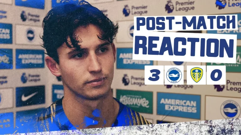 We’ve got to keep out heads up Brenden Aaronson Brighton 3-0 Leeds United
