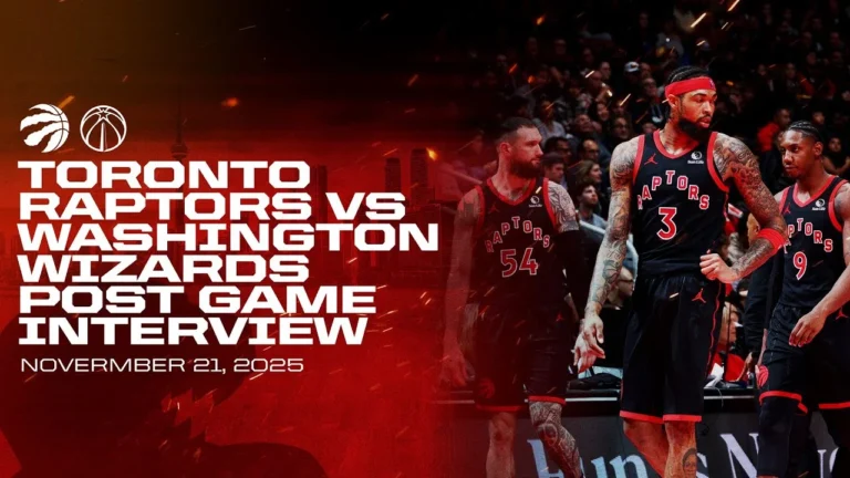 Toronto Raptors Full Media Availability Post Game vs. Washington Wizards November 21, 2025
