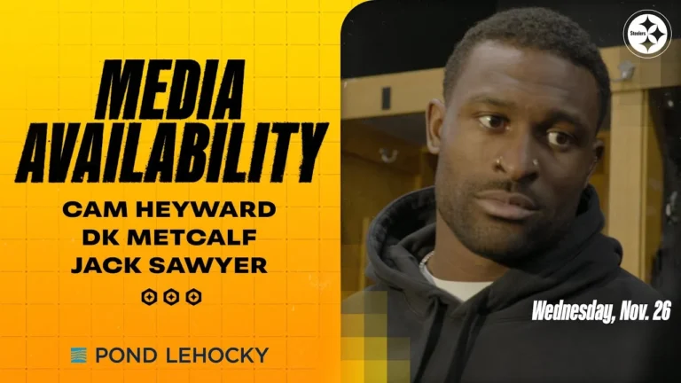 Cam Heyward, DK Metcalf, Jack Sawyer Media Availabilities (Nov. 26) Pittsburgh Steelers