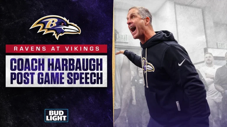 John Harbaugh’s Victory Speech After Defeating Vikings Baltimore Ravens