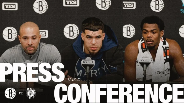 Jordi Fernández, Michael Porter Jr., and Day’Ron Sharpe Postgame Press Conferences vs Boston