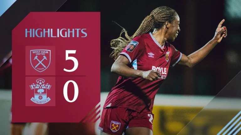 Thumping Win For The Hammers West Ham Women 5-0 Southampton Women Subway Women’s League Cup