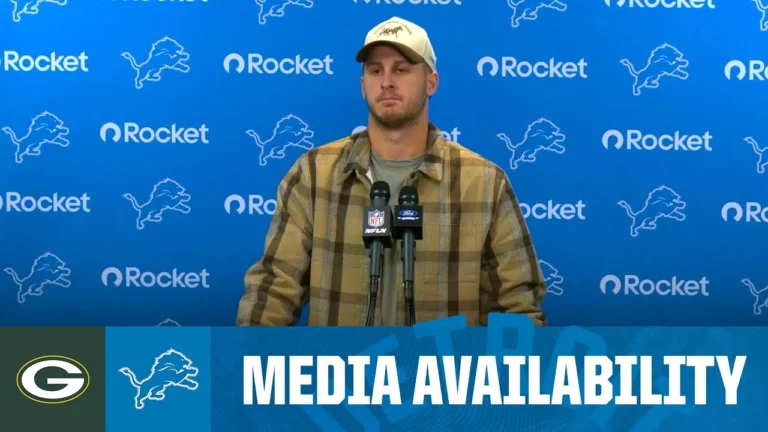 Jared Goff postgame media availability 2025 NFL Regular Season Week 13: Lions vs. Packers
