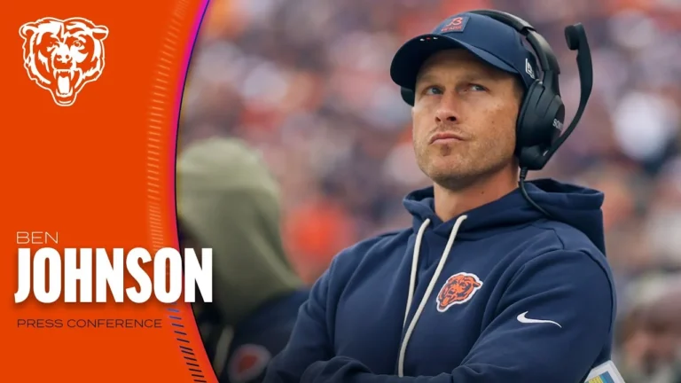 Ben Johnson talks Darnell Wright, Colston Loveland performances vs. Cincinnati Press Conference