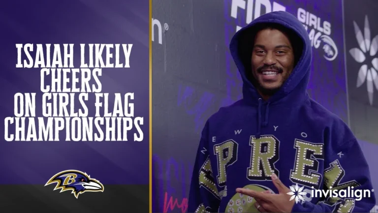 Isaiah Likely Cheers On Girls Flag Championships Baltimore Ravens