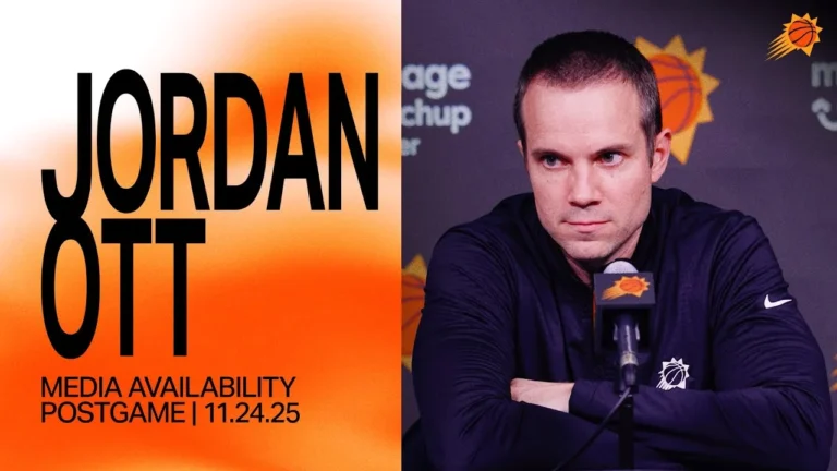 Jordan Ott Postgame Media Availablity Phoenix Suns 11-24-25