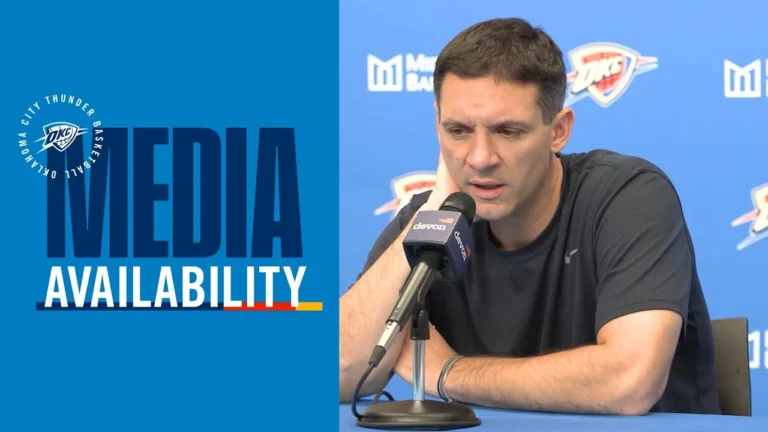 Coach Daigneault on the Thunders win over the Kings Post Game Media November 19, 2025