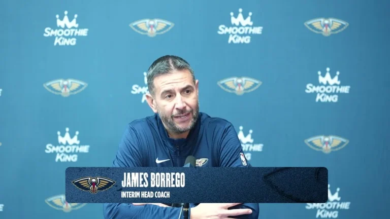 James Borrego Interview Pelicans-Hawks Postgame 11 22 2025