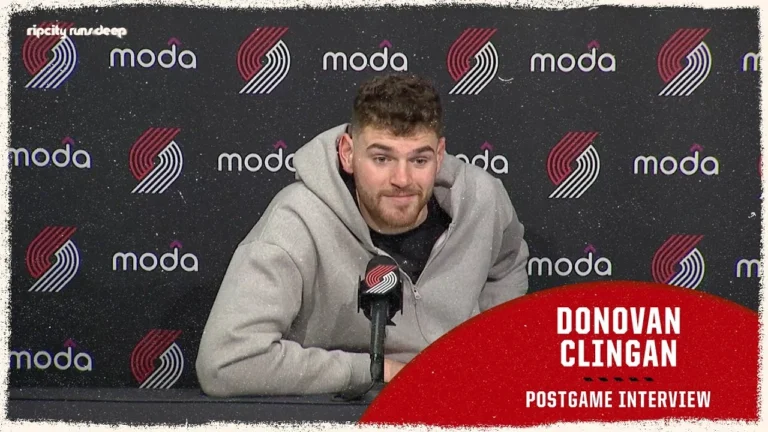 Donovan Clingan Postgame Media Availability vs San Antonio Spurs November 26th, 2025