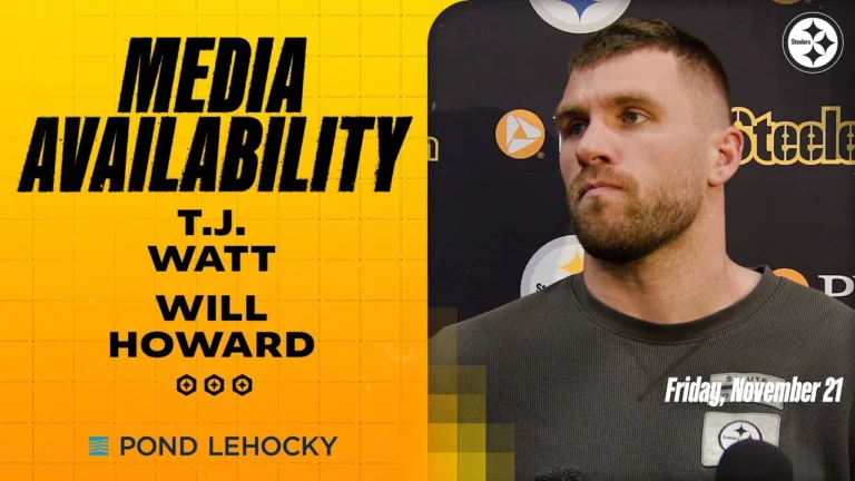 T.J. Watt & Will Howard Media Availability (Nov. 21) Pittsburgh Steelers