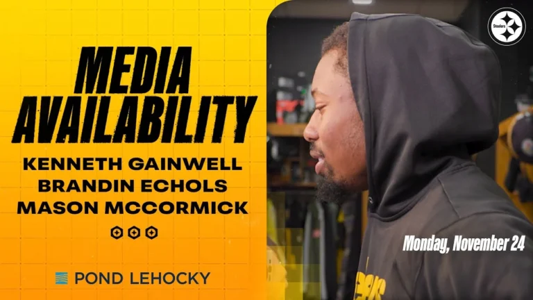 Kenneth Gainwell, Brandin Echols, Mason McCormick Media Availability (Nov. 24) Pittsburgh Steelers
