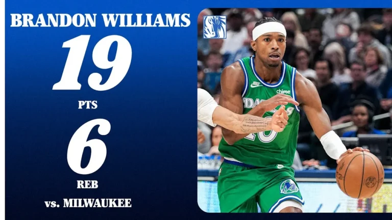 Brandon Williams (19 PTS 6 REB) vs Milwaukee Bucks November 10, 2025