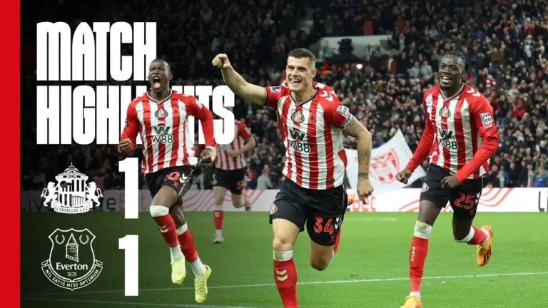 Xhaka Maintains Unbeaten Home Record Sunderland AFC 1 – 1 Everton Premier League Highlights
