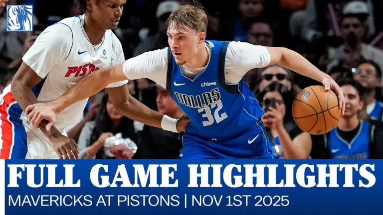 Mavericks Highlights at Detroit Pistons November 1, 2025