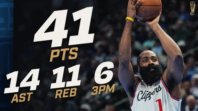 James Harden’s 40-PT TRIPLE-DOUBLE vs Mavericks November 14, 2025