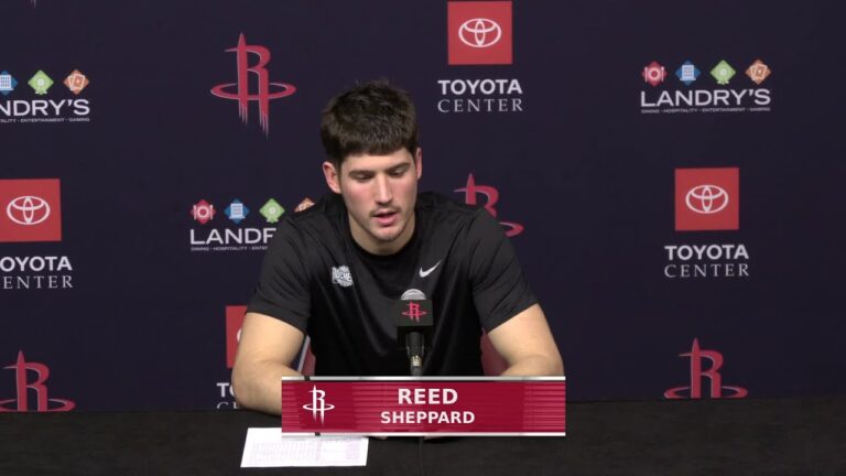 Reed Sheppard with a Press Conference vs Cavs